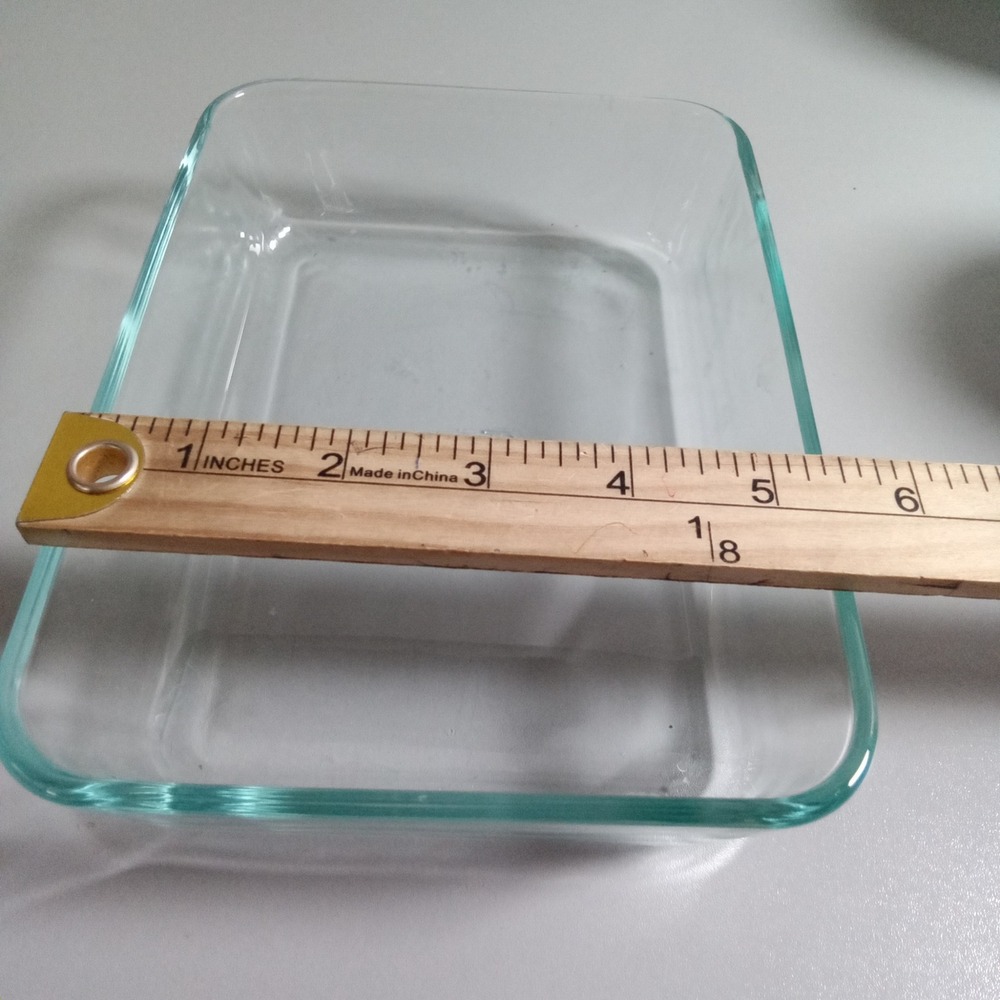 Pyrex 2210 Clear Glass Rectangular Baking Dish 2 Quart Made in USA - Picture 3 of 5